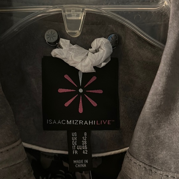 Beautiful, gray suede moto style jacket NEVER WORN - Picture 1 of 3